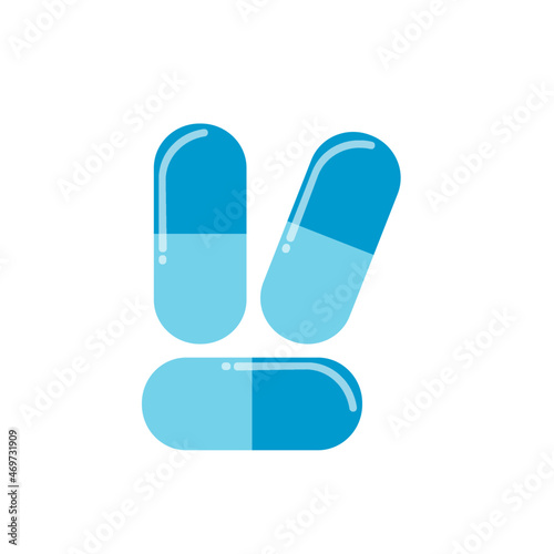 flat design PAXLOVID capsule antiviral drug pill for anti Corona virus(COVID-19) Isolate background.