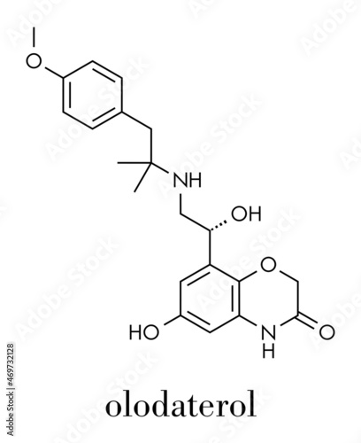 Olodaterol COPD drug molecule (ultra-LABA class). Skeletal formula.