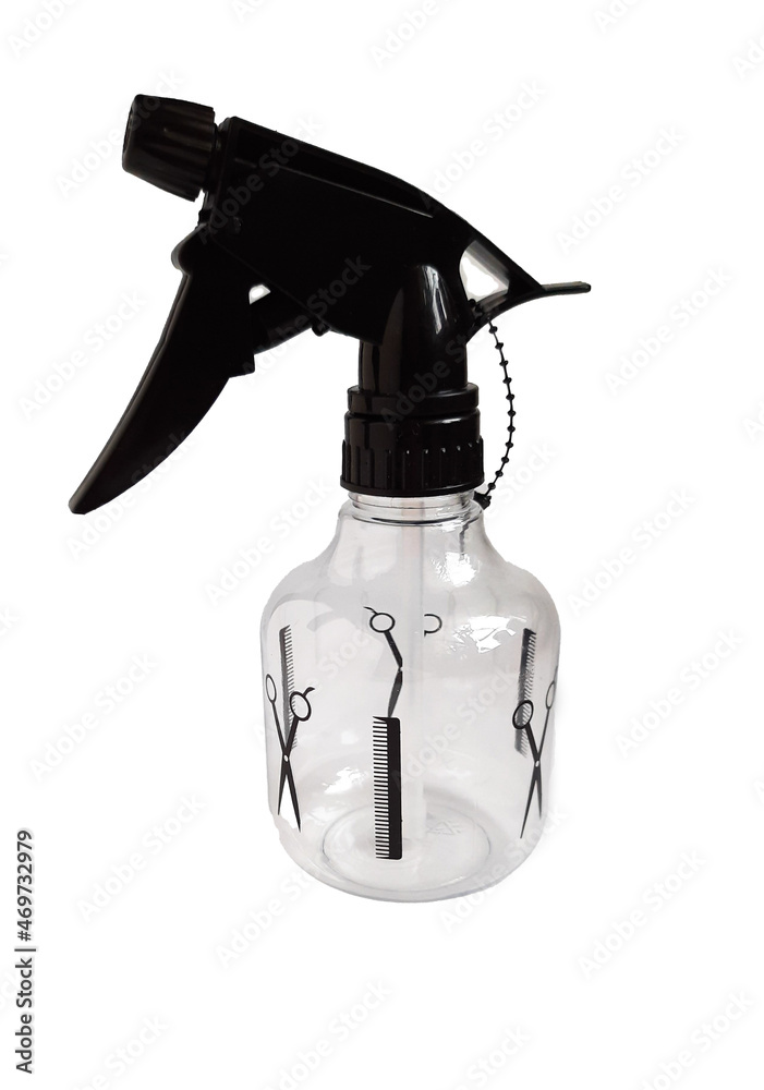 Spray bottle isolated on a white background. Beauty cosmetic accessories. Spray bottle isolated on a white background. Beauty cosmetic accessories.