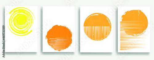 Fototapeta Naklejka Na Ścianę i Meble -  Minimal design element . Sun . Sunset logo element. Bohemian art . Vector  illustration. 