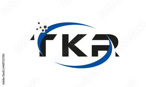 dots or points letter TKR technology logo designs concept vector Template Element photo