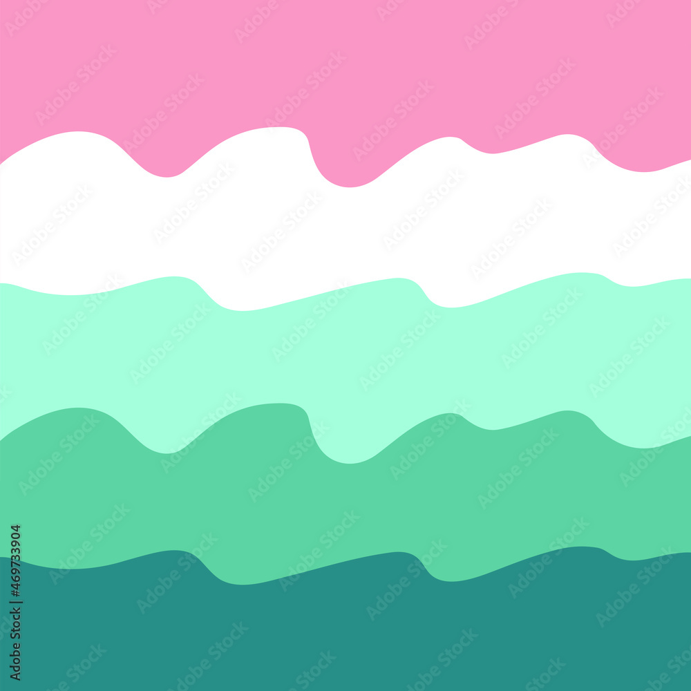 Background of sea waves and sunset sky
