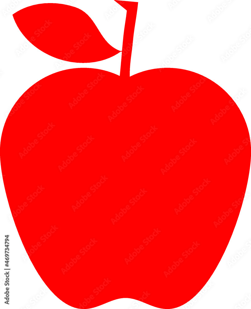 Obraz premium vector red apple on white background