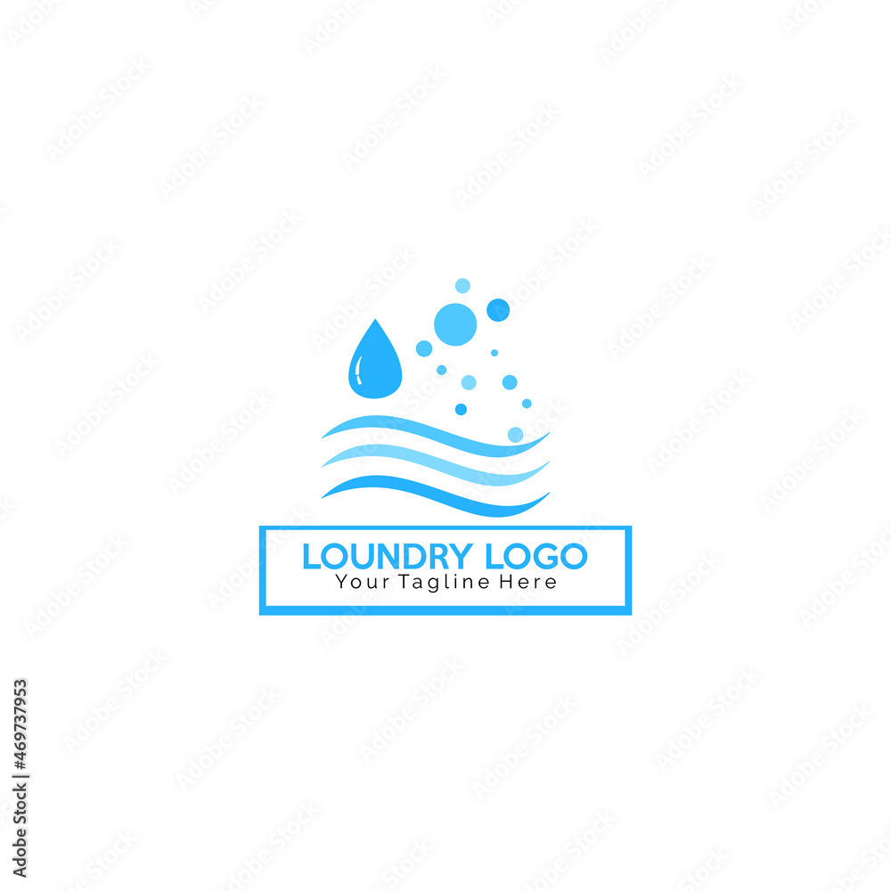vector illustration of cleaning logo inspiration. laundry logo. wit water vector elegan and interesting