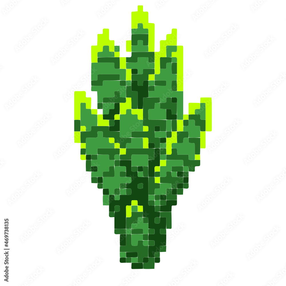 Fototapeta premium Pixel plants for games and websites