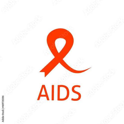World Help Day. Red heart December 1st. AIDS awareness. HIV disease. Banner with the words Stop AIDS. The heart that dictates