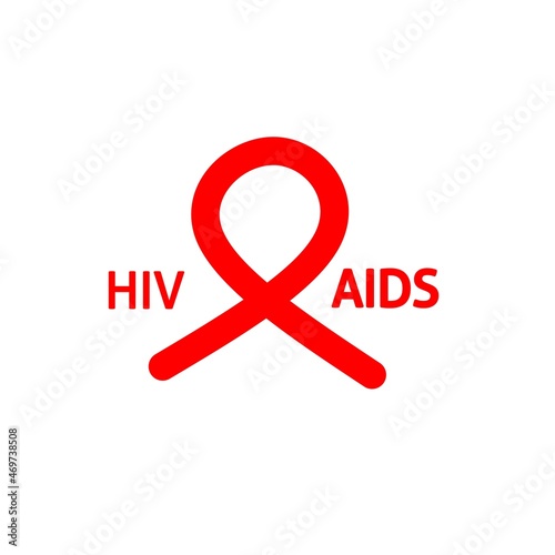 World Help Day. Red heart December 1st. AIDS awareness. HIV disease. Banner with the words Stop AIDS. The heart that dictates