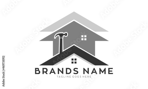 Repair house property vector logo
