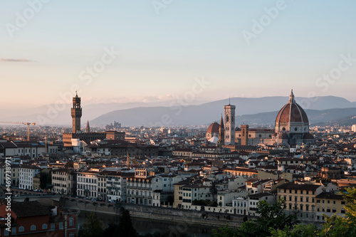 the sunset in Firenze (Florence) from the high © Cavan