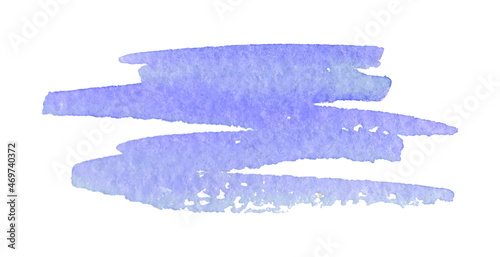 Vector image. Blue-lilac watercolor. Watercolor paper texture. Background for your text. Stylish wet brush stroke.