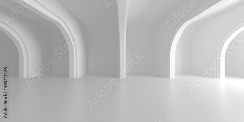 Abstract White Architecture Design Concept