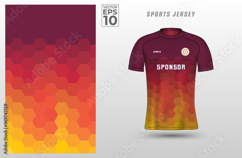 Soccer jersey design for football club. Fabric textile for t-shirt printing vector illustration