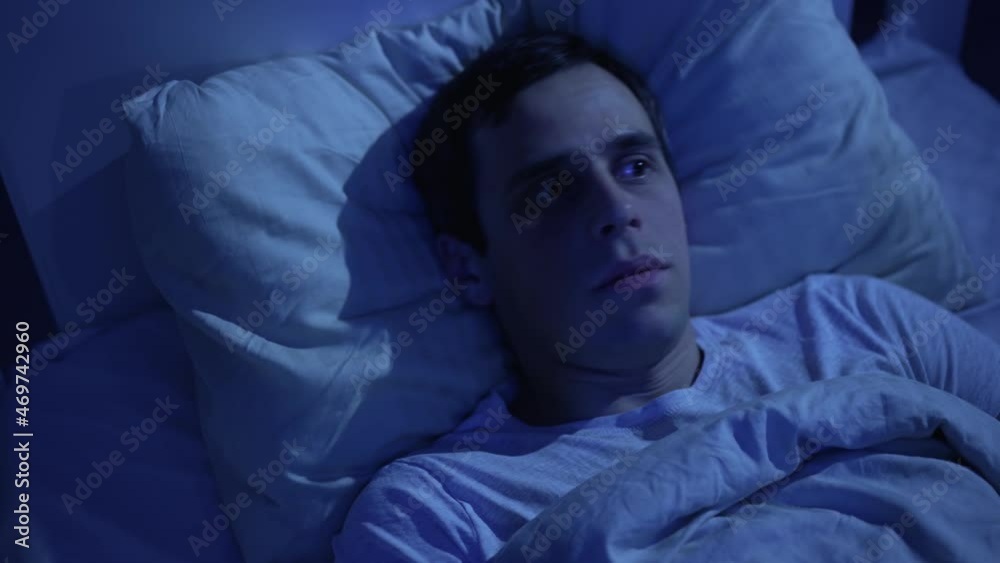 Man cannot fall asleep due to noisy neighbors Man cannot fall asleep due to noisy neighbors