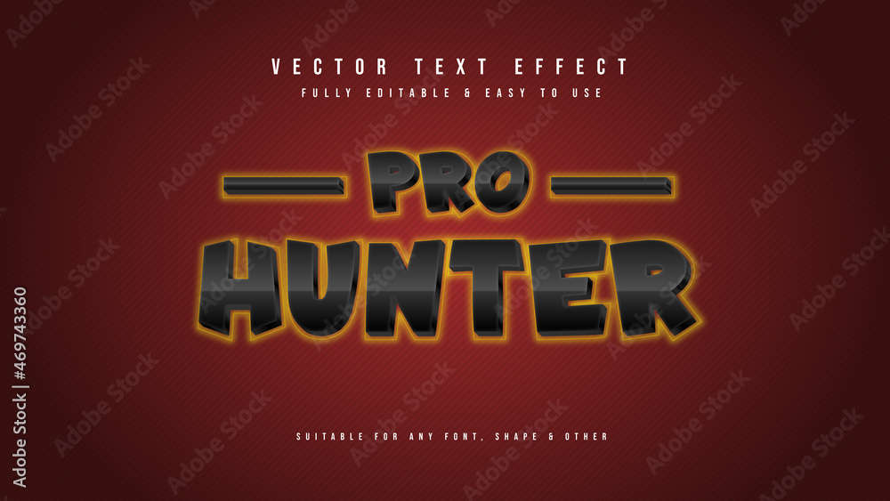 Cartoon 3D style editable vector text effect