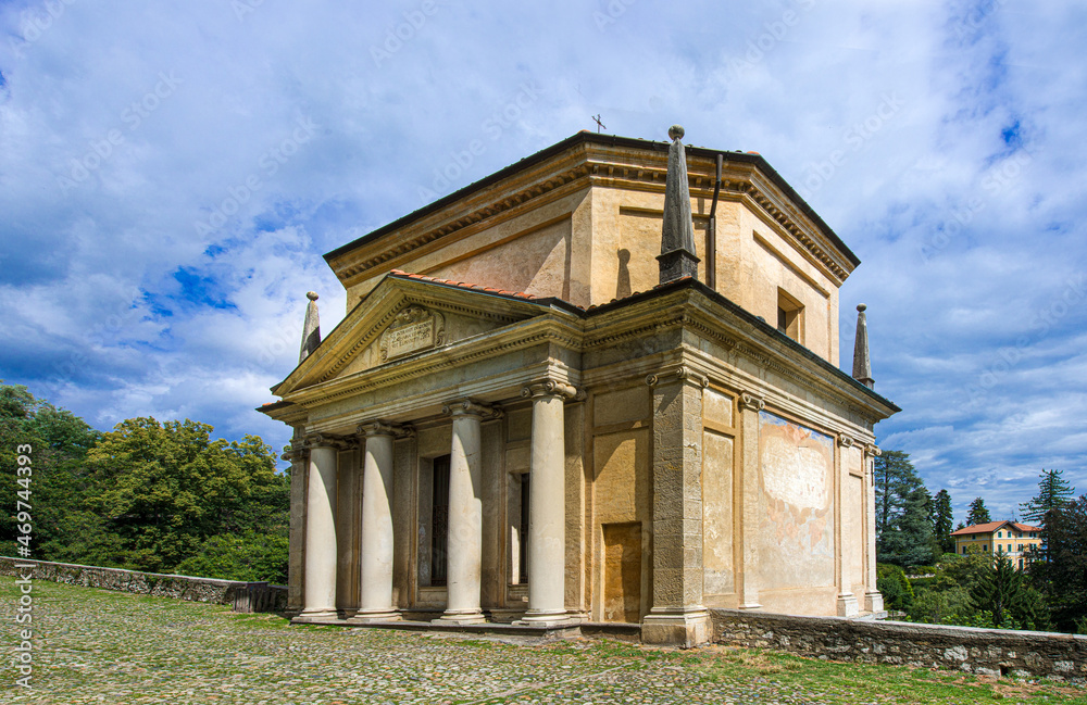 Second chapel on the pilgrimage to the Sanctuary of Santa Maria del Monte on the Sacro Monte di Varese_ Italy, Lombardia