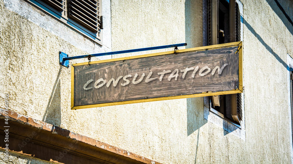 Obraz premium Street Sign to Consultation