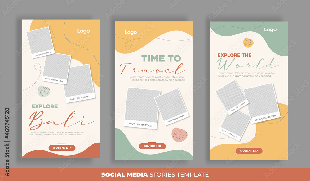 Travel and tour social media stories design