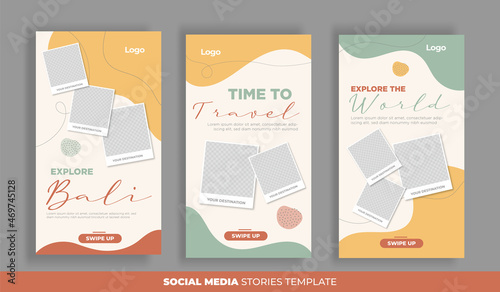 Travel and tour social media stories design