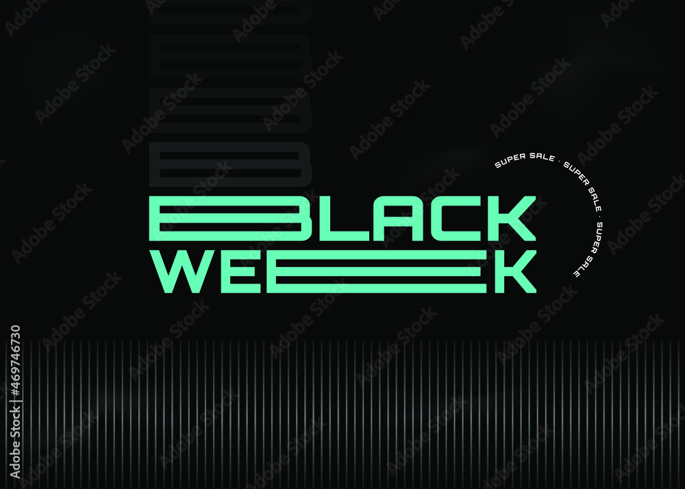 Black Week Descolado Jovem Vetor