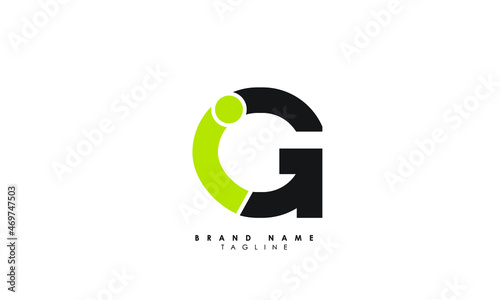 Alphabet letters Initials Monogram logo IG, GI, I and G
