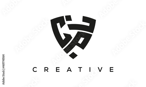 CPL letters logo, security Shield logo vector	
