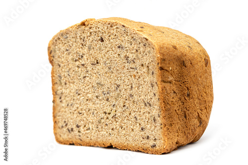 The homemade natural bread with seeds