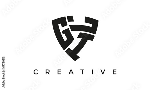 GIL letters logo, security Shield logo vector	