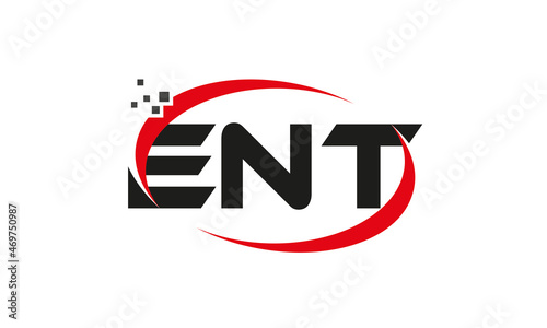 dots or points letter ENT technology logo designs concept vector Template Element