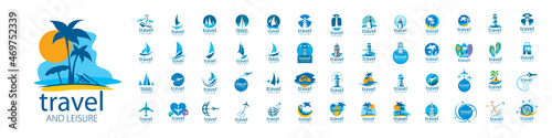 A set of vector logos for leisure and travel