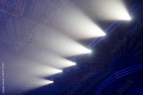 Light from the scene during the concert