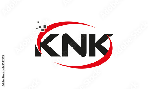 dots or points letter KNK technology logo designs concept vector Template Element