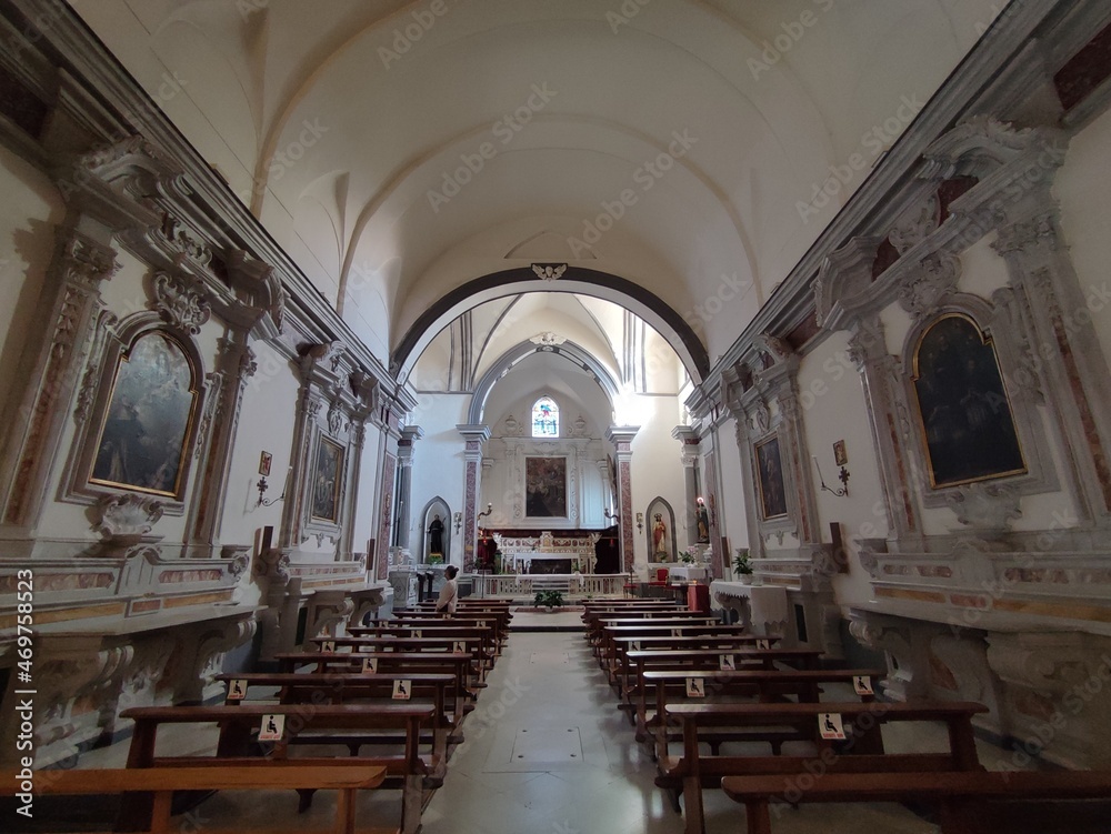 Ravello - Navata unica della Chiesa di San Francesco