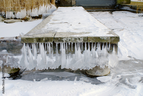 gefrorener Steg am Greifensee
