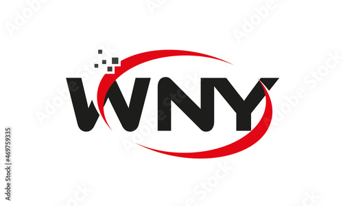 dots or points letter WNY technology logo designs concept vector Template Element photo