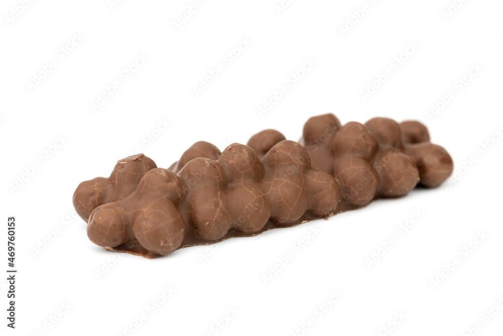 Fototapeta premium Sweet caramel bar with corn and wheat cereals