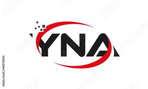 dots or points letter YNA technology logo designs concept vector Template Element
