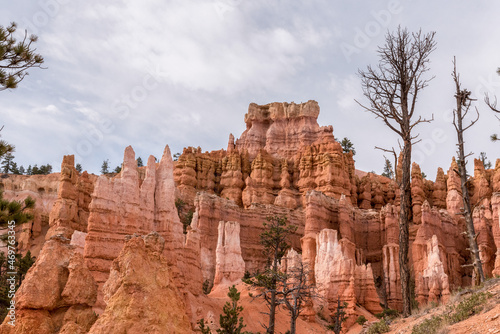 Scenic rocks from the Navajo Loop Trail leading through Bryce Canyon