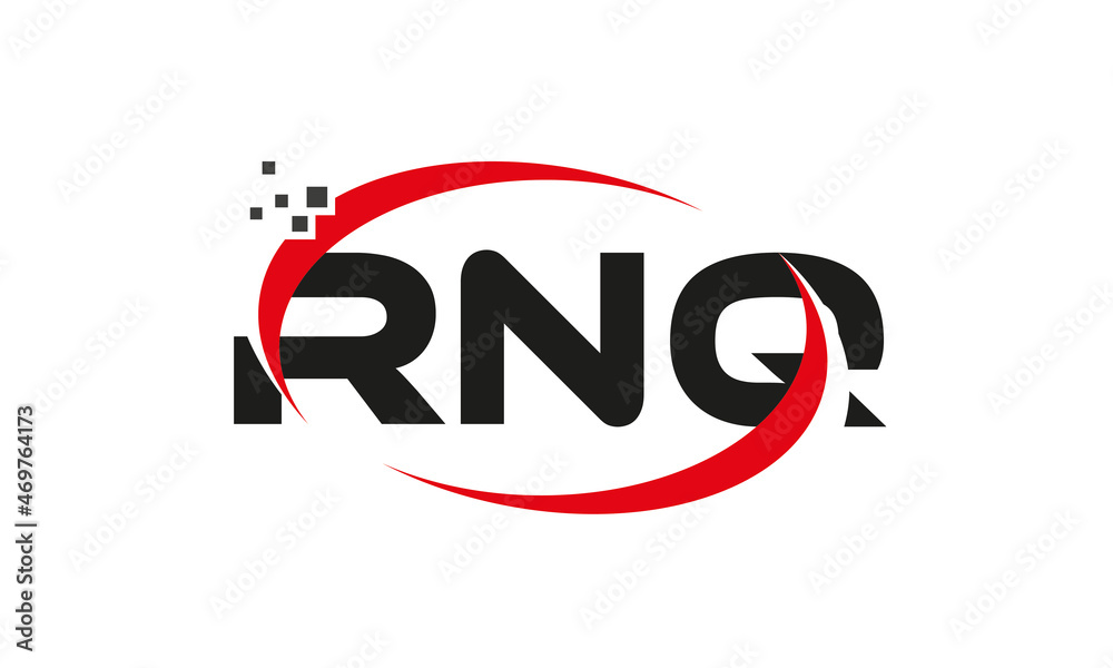 dots or points letter RNQ technology logo designs concept vector Template Element dots or points letter RNQ technology logo designs concept vector Template Element