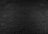 background and texture black brick wall, brick wall for design