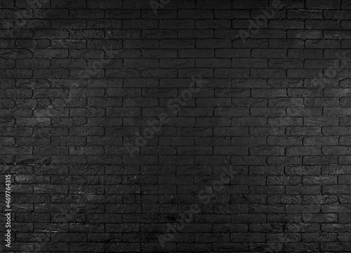 background and texture black brick wall  brick wall for design