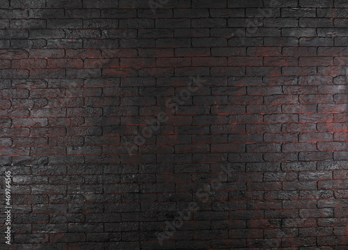 background and texture red-black brick wall, brick wall for design