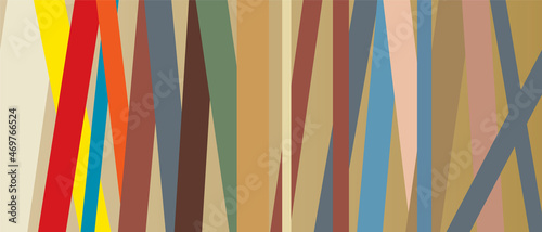 Striped background with geometric shapes. Template for wallpaper, screensavers, modern design in postel shades of color.