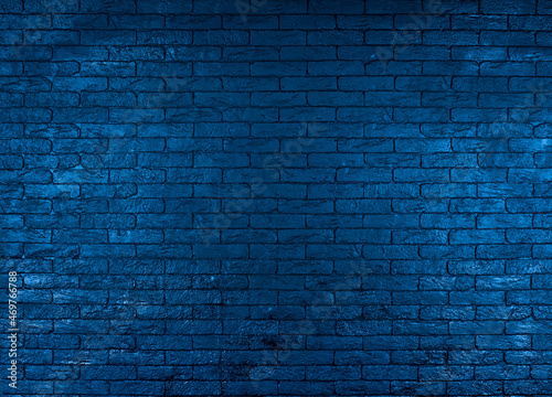 background and texture of dark blue brick wall, brick wall for design