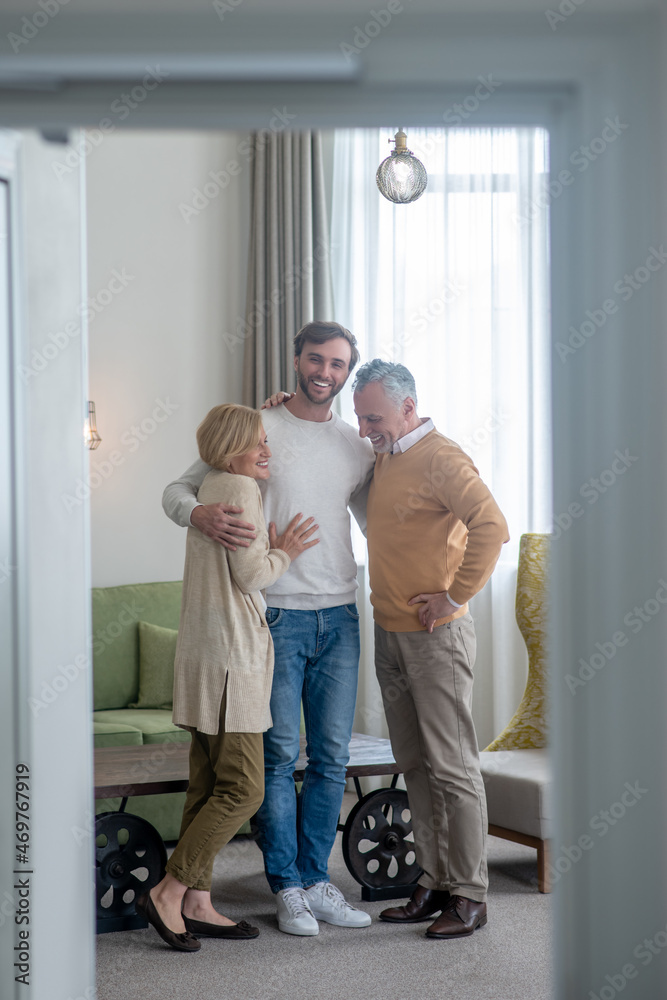 Family togather feeling happy and contented Family togather feeling happy and contented