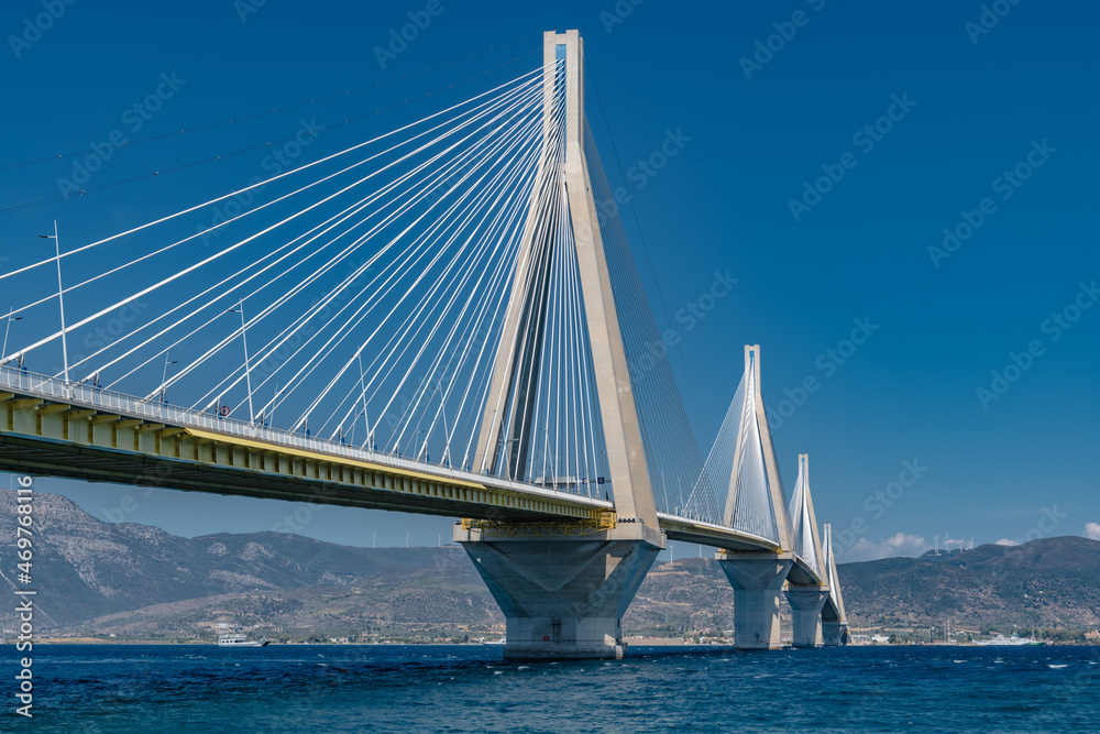 Modern cable-stayed bridge in Patras