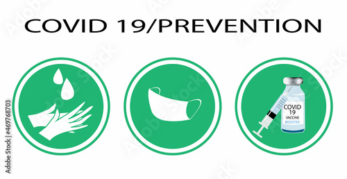 prevention from coronavirus, preventive measures, icons