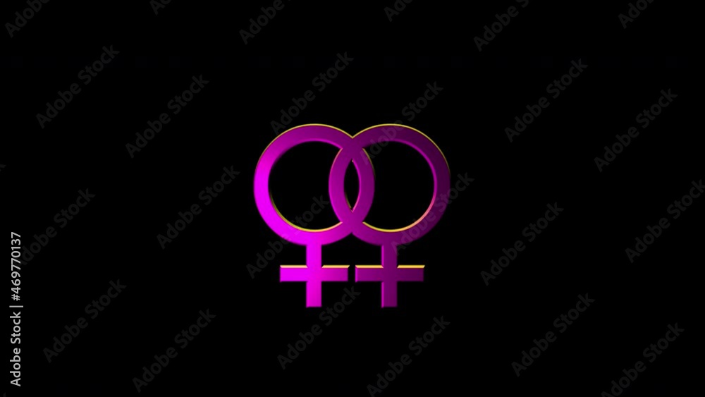 Double Female icon animation with alpha channel Double Female icon animation with alpha channel