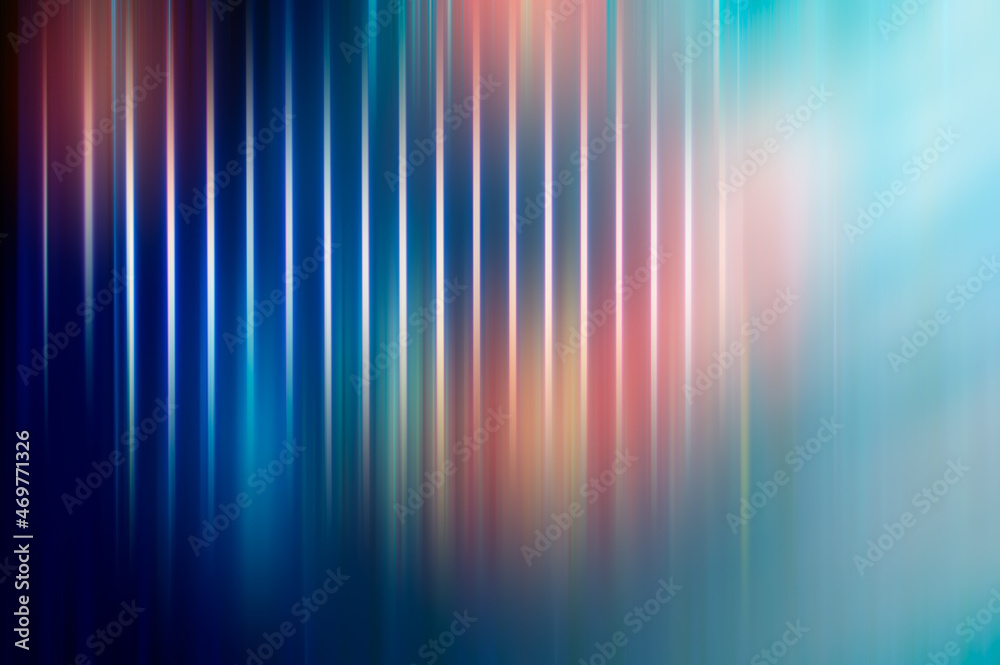 Abstract blurred background, parallel light lines on a dark blue