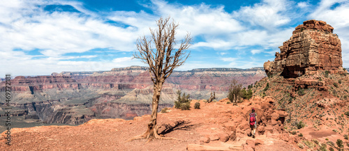 Scenic view on the Grand Canyon from South Kaibab Trail  Arizona
