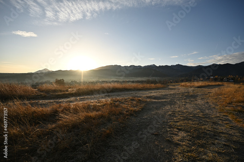 sunrise in the mountains